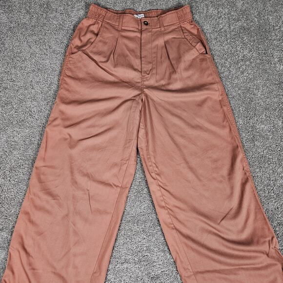 Madewell Pants - Madewell Pants Womens 12 Tall Neale Straight Leg Drapeweave High Rise Pleated